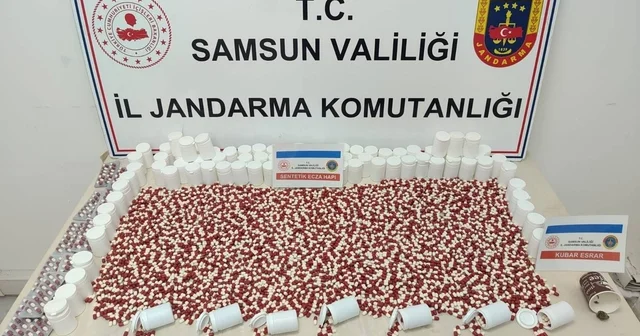Apartman yöneticisi jandarma tarafından 7 bin uyuşturucu hapla yakalandı Samsun Haberleri