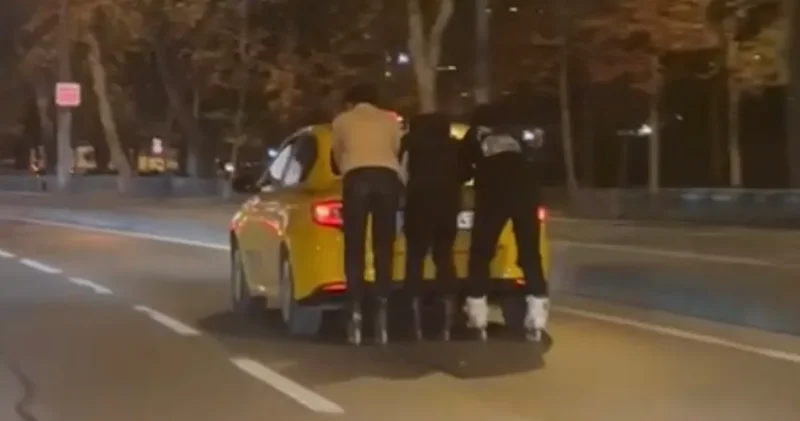 Hem kendilerini hem trafiği tehlikeye attılar