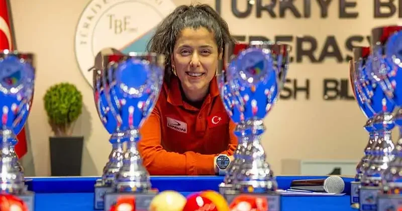 Güzin Müjde Karakaşlı bilardoda üst üste 2 kez genel klasman şampiyonu oldu