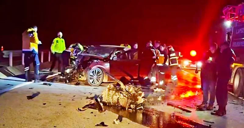 Çanakkale de cinayet gibi kaza! Kovalamacada 5 ölü