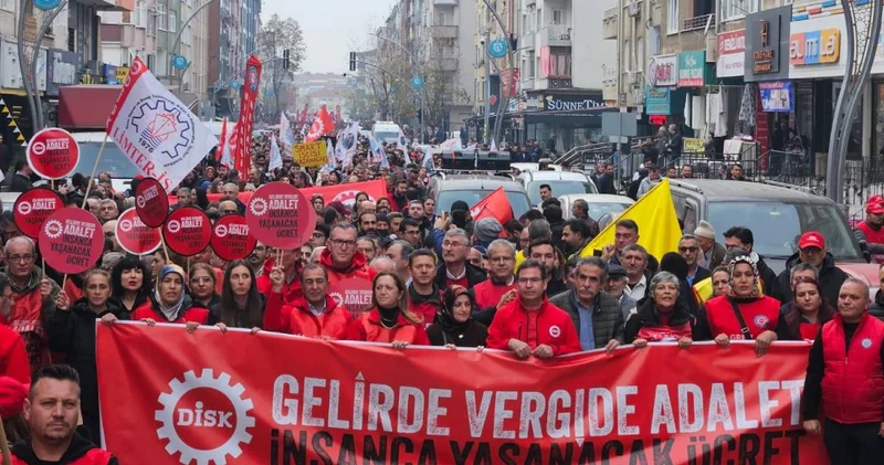 DİSK Gelirde ve vergide adalet için Ankara ya yürüyor