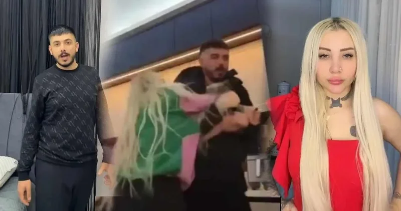 Fenomen çift canlı yayında bıçakla kavga etti