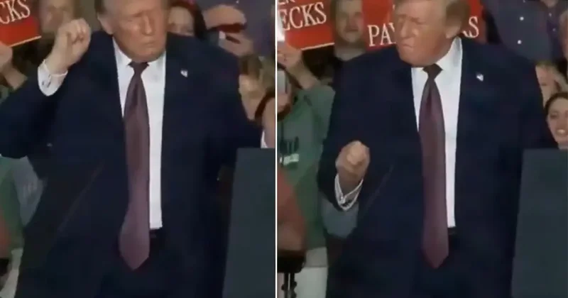 Trump ın Kuzey Carolina daki Noel dansı viral oldu