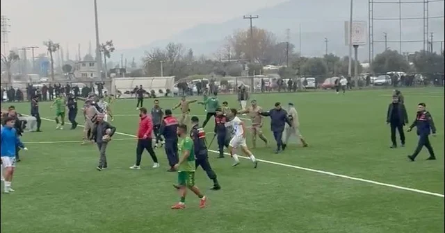 Aydın da amatör lig maçından sonra futbolcular kavga etti Aydın Haberleri