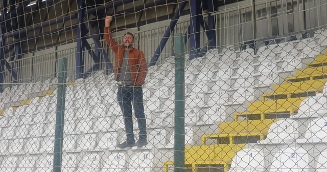 600 kilometre yol kat edip takımını tek başına destekledi Düzce Haberleri