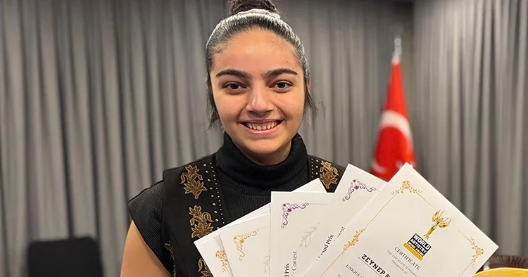 5 yaşındayken babasından öğrendi Liseli Zeynep uluslararası düzeyde 9 ödül aldı