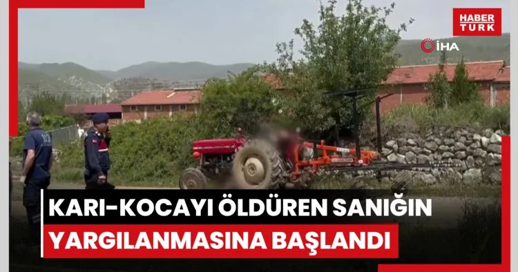 Tarladan dönen karı kocayı öldüren sanığın yargılanmasına başlandı