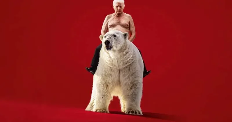 The Economist ten çarpıcı Grönland kapağı: Trump, kutup ayısı üstünde!