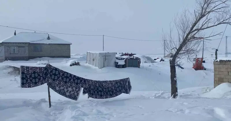 Ağrı’da köyler kışın tamamen kar altında kaldı