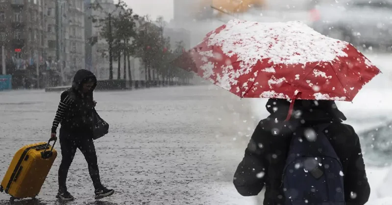 Meteoroloji uyardı: Türkiye nin doğusunda kar, batısında yağmur var! İstanbul da sağanak yağış