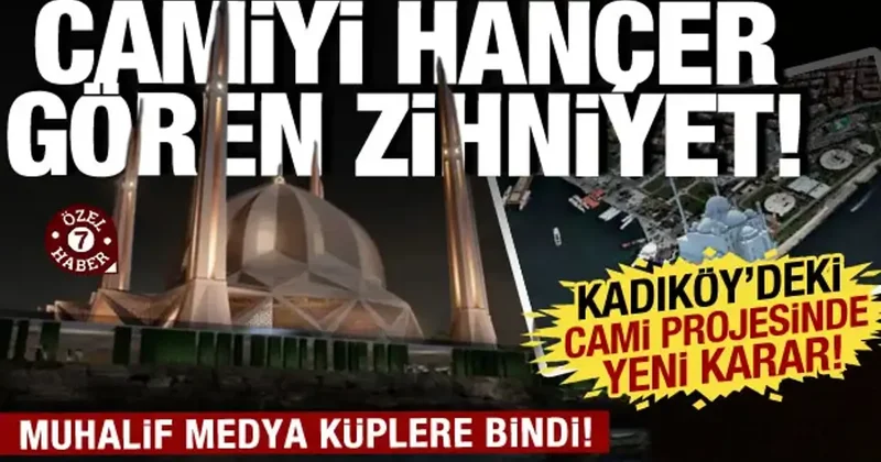 Siluete hançer diyerek rahatsız oldular: Kadıköy deki cami projesine mahkemeden karar