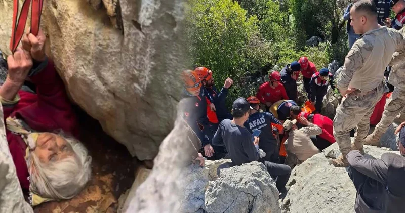 80 yaşındaki teyze 5 metrelik yarıkta bulundu