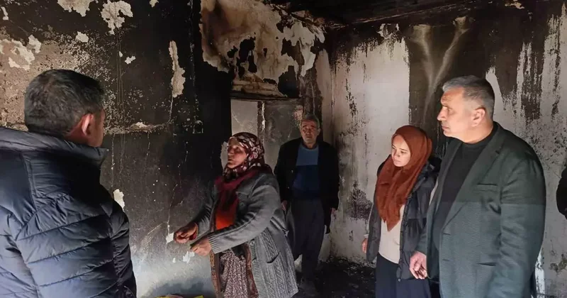 Niğde’de yangın çıkan evde inceleme yapıldı