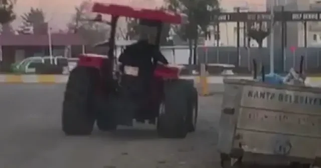 Adıyaman da akılalmaz görüntü: Tekerleği söktü, üç tekerle yola devam etti VİDEO İZLE