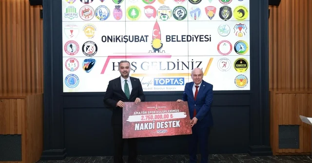 Onikişubat Belediyesi nden amatör spora destek Kahramanmaraş Haberleri