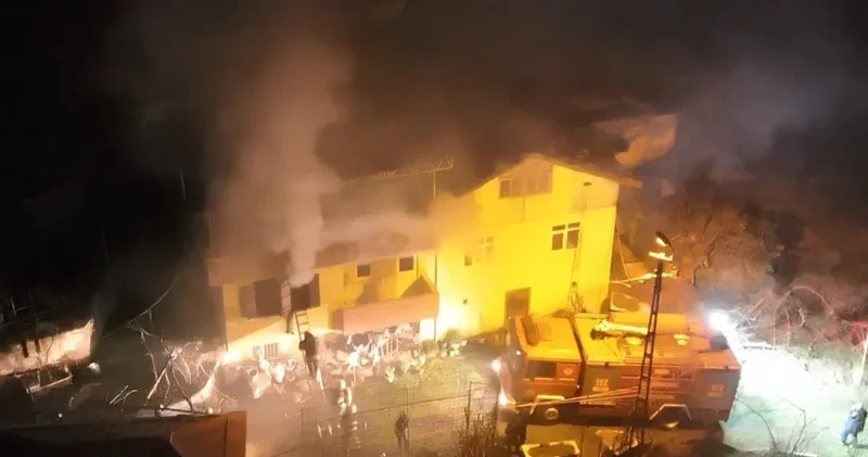 Trabzon da aynı gecede iki yangın