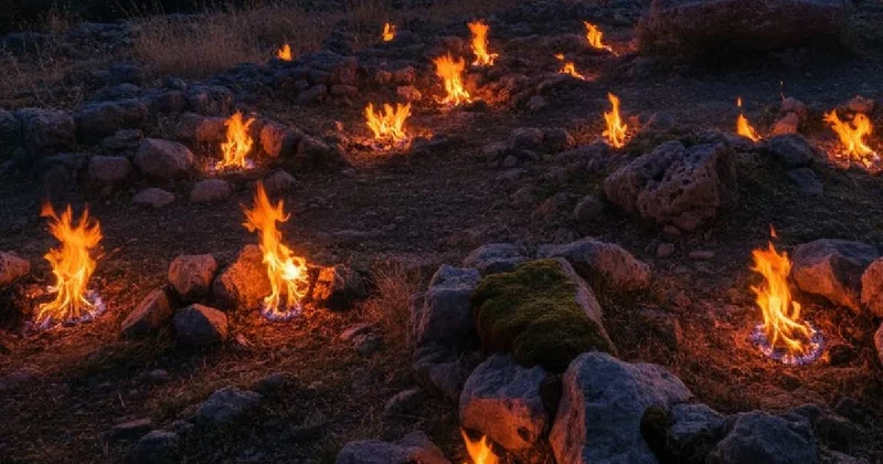 Asla sönmeyen ateş, binlerce yıldır yanıyor: Kayaların arasından fışkıran gizemli ateş Sözcü Gazetesi