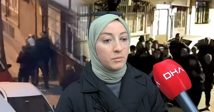 Sen misin o anları kayda alan! Evinin önündeki olayı görüntüleyen kadını feci şekilde darbettiler