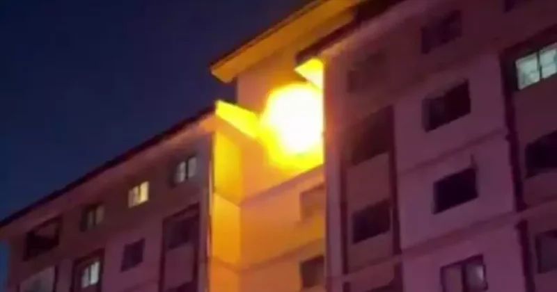 Yangında evdeki tüp patladı: Mahsur kalan 13 kişiyi itfaiye ekipleri kurtardı