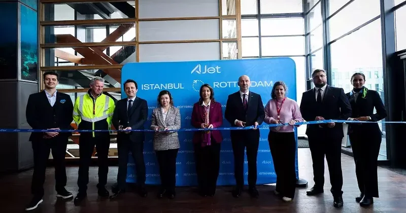 AJet Rotterdam seferlerine başladı