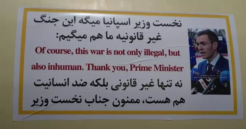 İran Pedro Sanchez e böyle teşekkür etti! Füzelere yapıştırmaya başladılar