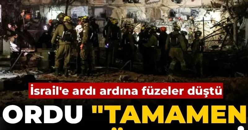 İsrail e ardı ardına füzeler düştü: Ordu Tamamen tesadüf dedi