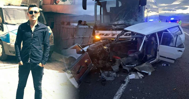 Niğde de feci kaza! Otobüsle çarpışan otomobilde 1 ölü, 2 ağır yaralı