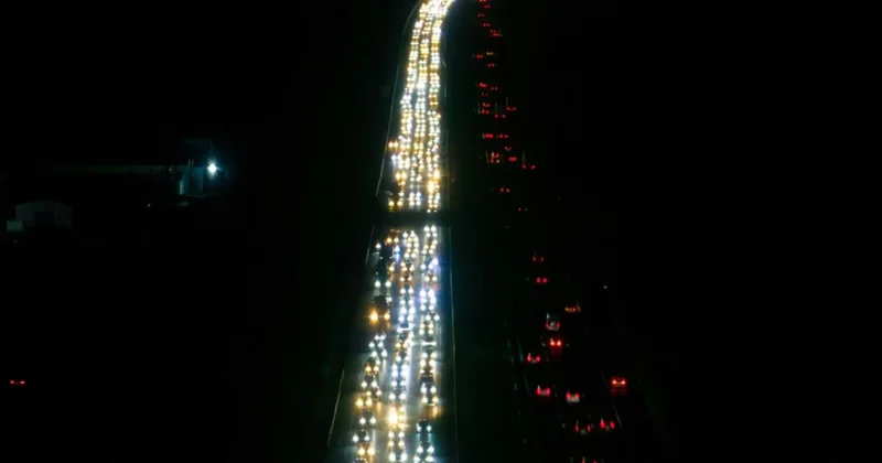 Ankara girişinde trafik yoğunluğu yaşanıyor