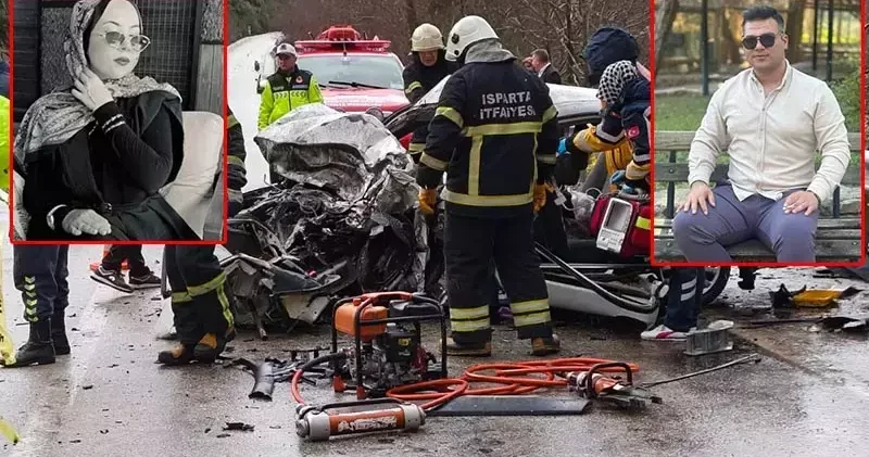 Nişanlı çift kazada can verdi