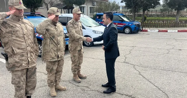 Nurdağı Kaymakamı Erciyas tan bayramda güvenlik güçlerine ziyaret Gaziantep Haberleri
