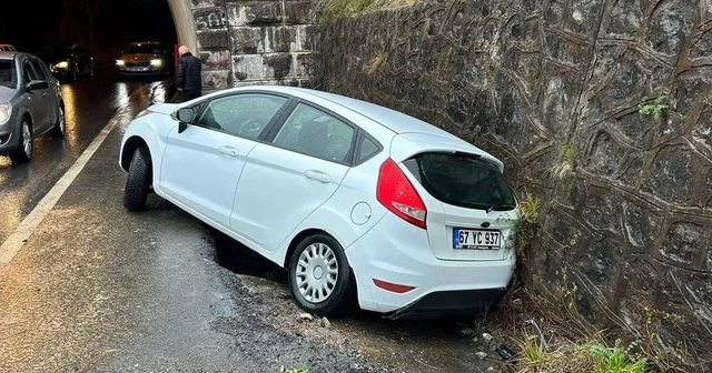 Tünelde kontrolden çıktı, duvara çarptı Zonguldak Haberleri