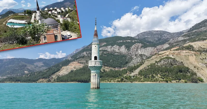 Büyün mahalle sular altında kaldı, geriye bir tek minare kaldı Sözcü Gazetesi