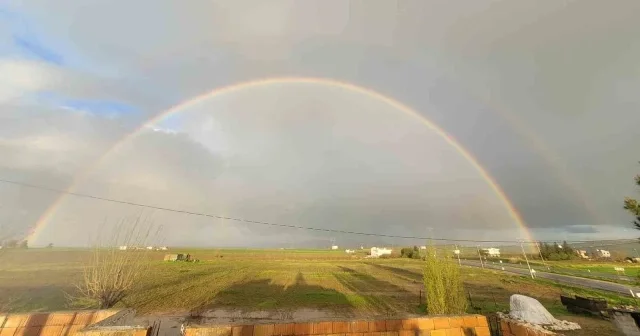 Siirt te yağmur sonrası oluşan gökkuşağı mest etti VİDEO İZLE