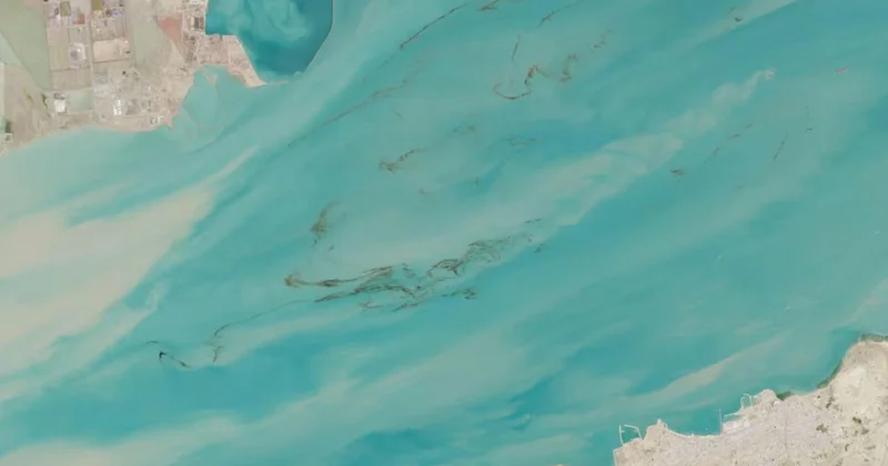 Petrol sızıntısı uzaydan görülüyor