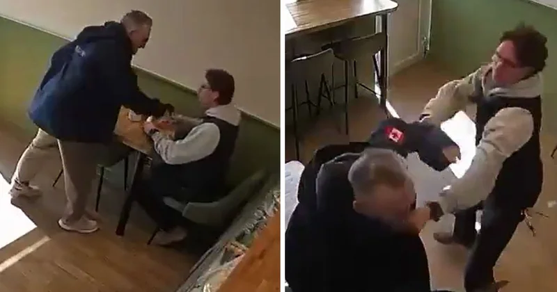 İngiltere de şok eden anlar: Sinsice yaklaştı, durduk yere bıçakla saldırdı