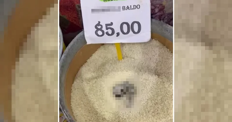 Mide bulandıran görüntüler! Açıkta satılan pirincin içinden çıktı Sözcü Gazetesi