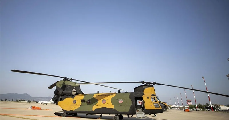 TSK ya ait nakliye helikopteri düştü