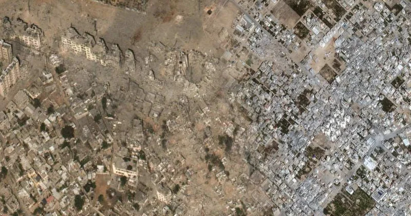 Uydu görüntüleri İsrail’in Gazze’de yarattığı büyük yıkımı ortaya koydu!