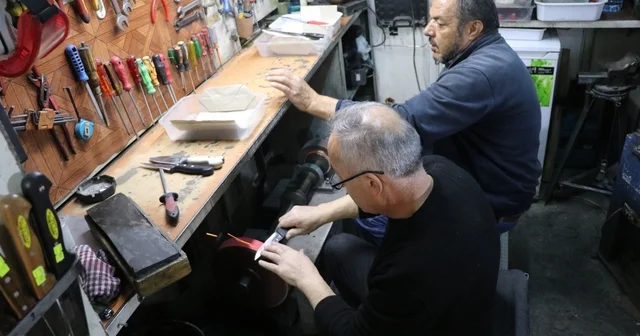 Kayseri deki bıçakçılarda bileme yoğunluğu Kayseri Haberleri