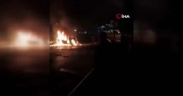 Alanya da takla atıp alev alan otomobilde facia: 2 ölü, 3 ağır yaralı