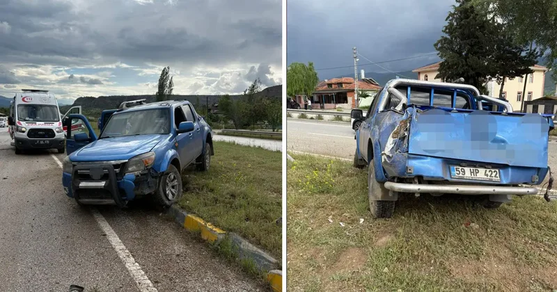 Kastamonu’da yoldan çıkan kamyonet takla attı: 4 yaralı