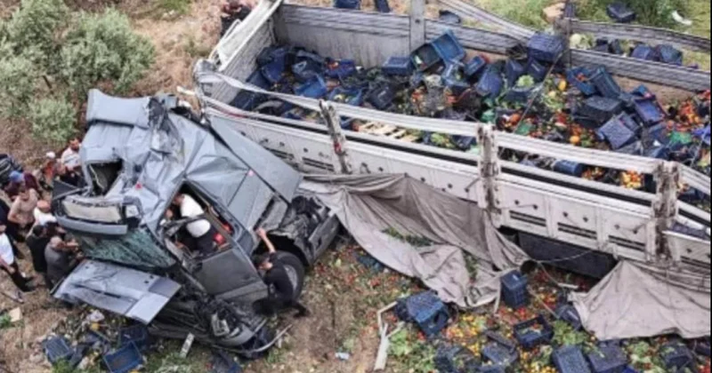 Gaziantep te tır viyadükten düştü: 2 ölü, 4 yaralı