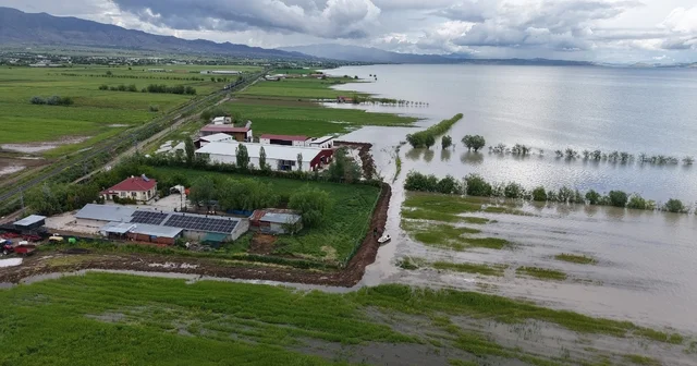 Elazığ da üreticiler tedirgin: Çiftlikleri suyun altında kalmasın diye nöbet tutuyorlar Üüreticiler, çiftlikleri sular altında kalmasın diye kendi imkanlarıyla önlem aldı Elazığ Haberleri