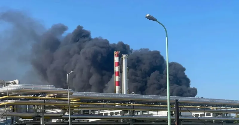 Macaristan’da patlama: Petrokimya tesisi alev alev yandı!