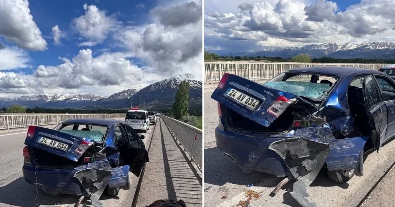 Erzincan Çağlayan Karayolu’nda trafik kazası: 2 yaralı Erzincan Haberleri
