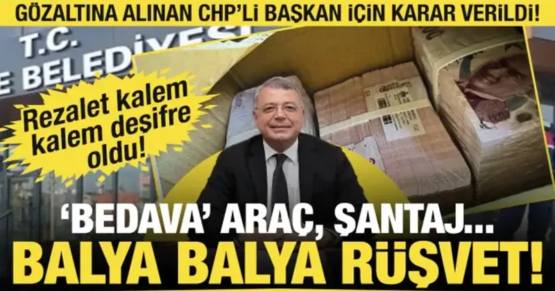 İhaleye fesat ve rüşvet ağı ortaya çıktı! CHP li Başkan Mustafa Turgut tutuklandı