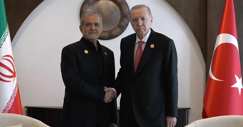 Son dakika.... Cumhurbaşkanı Erdoğan, İranlı mevkidaşı Pezeşkiyan görüştü