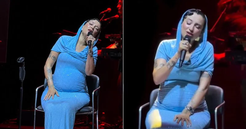 Karnı burnunda Melike Şahin konserlerine oturarak devam ediyor