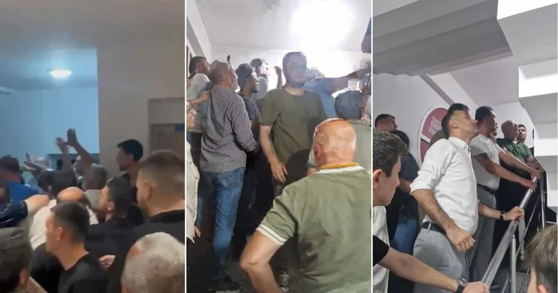 CHP İzmir de gece yarısı arbedfesiZMİR’DE GECE YARISI ARBEDESİ: UTKU GÜMRÜKÇÜ BİNAYA GİRDİ, ORTALIK KARIŞTI!