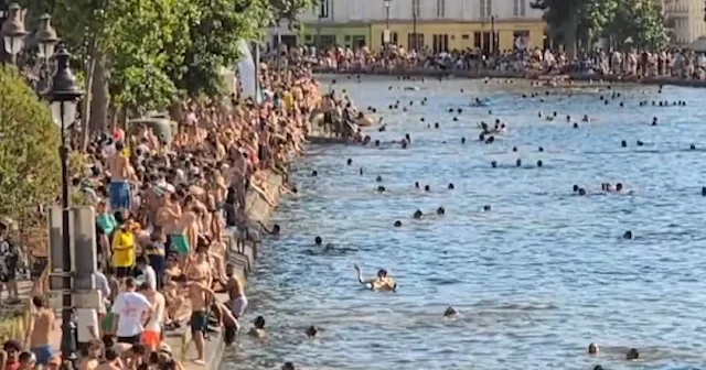 Fransa’da sıcaklık krizi: Paris’in göbeğindeki ünlü kanal Ganj Nehri’ne döndü VİDEO İZLE